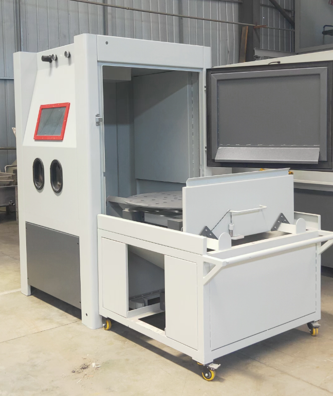 青海箱式喷砂机 适合小工件批量处理